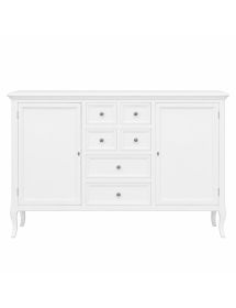 MADIA CREDENZA IN LEGNO 2 PORTE 6 CASSETTI LEGNO GREZZO L.140 P.43 ...