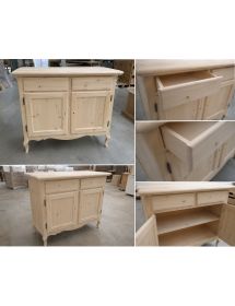 MADIA CREDENZA IN LEGNO 2 PORTE GREZZA L.114 P.49 H.97 (3064)