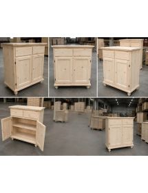 MADIA CREDENZA IN LEGNO 2 PORTE GREZZO L.90 P.40 H.94 (954)