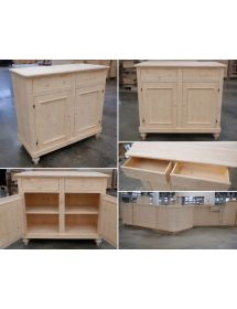 MADIA CREDENZA IN LEGNO GREZZA 2 ANTE L.116 P.49 H.98 (1500)