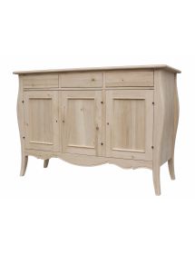 MADIA CREDENZA IN LEGNO GREZZA 3 ANTE L.151 P.50 H.105 (3088)