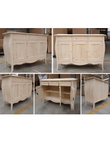 MADIA CREDENZA IN LEGNO GREZZA 3 ANTE L.151 P.50 H.105 (3088)
