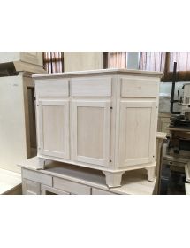 MADIA CREDENZA IN LEGNO SCANTONATA GREZZA 4 PORTE L.158 P.48 H.102 (977)