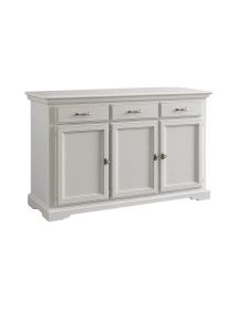 Madia credenza 3 porte 3 cassetti shabby bianco 147x45x93