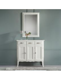 Madia grezza in legno 3 Ante 3 Cassetti L.105 P.42 H.101 (3085)