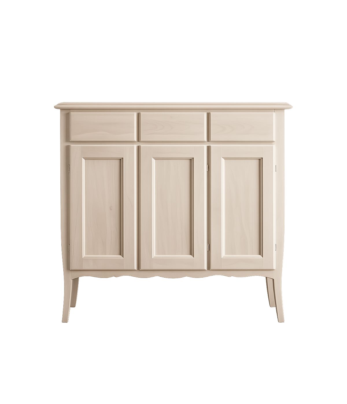Madia grezza in legno 3 Ante 3 Cassetti L.105 P.42 H.101 (3085)