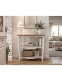 LIBRERIA A GIORNO 3 RIPIANI LEGNO GREZZO 82X34X91 (3032)