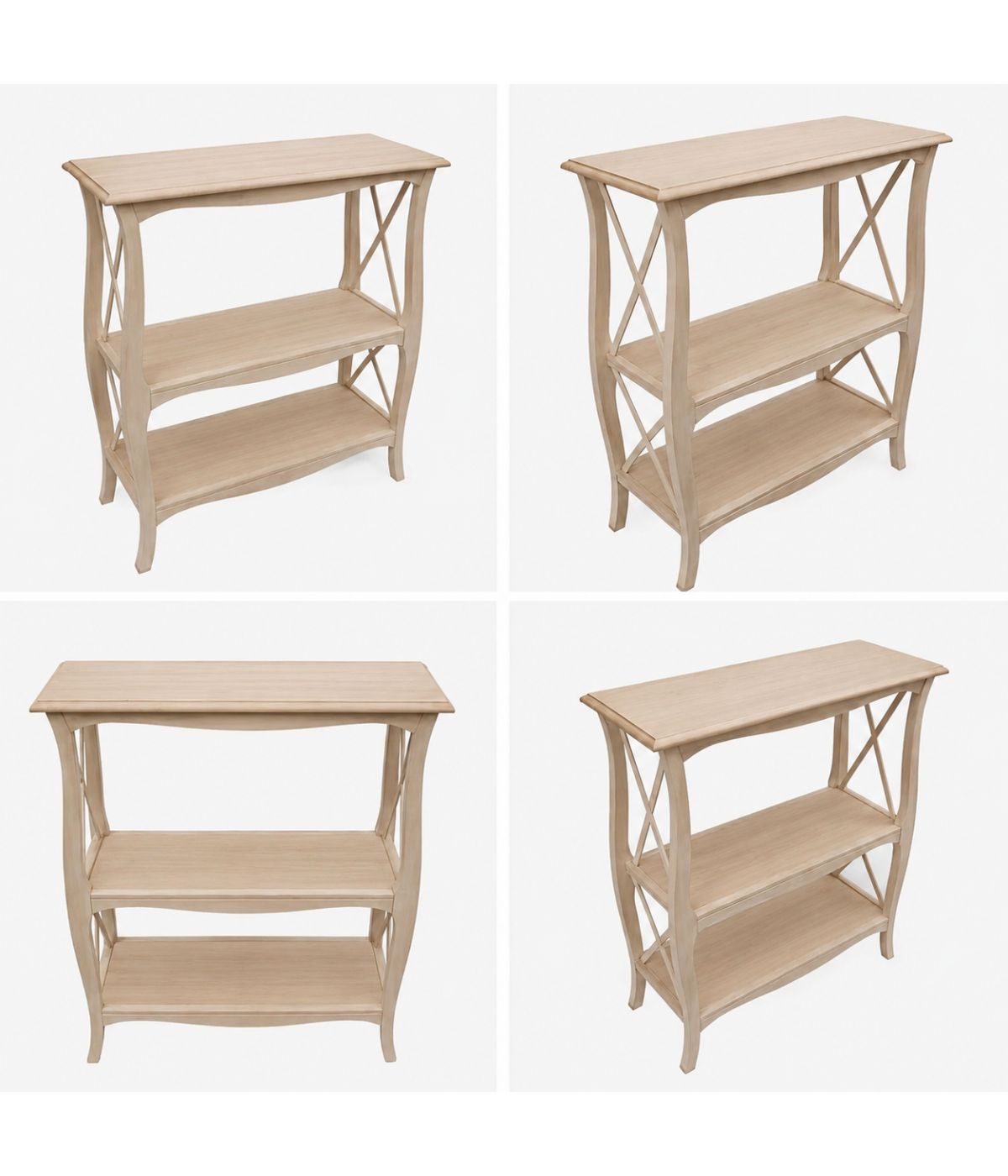 LIBRERIA A GIORNO 3 RIPIANI LEGNO GREZZO 82X34X91 (3032)