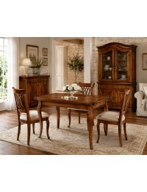Tavolo classico allungabile legno noce bassano 100x70 120x80 140x80 160x85