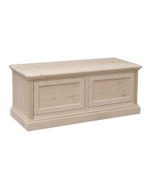Porta tv 2 cassetti guide ammortizzate legno frassino grezzo 128x60x47