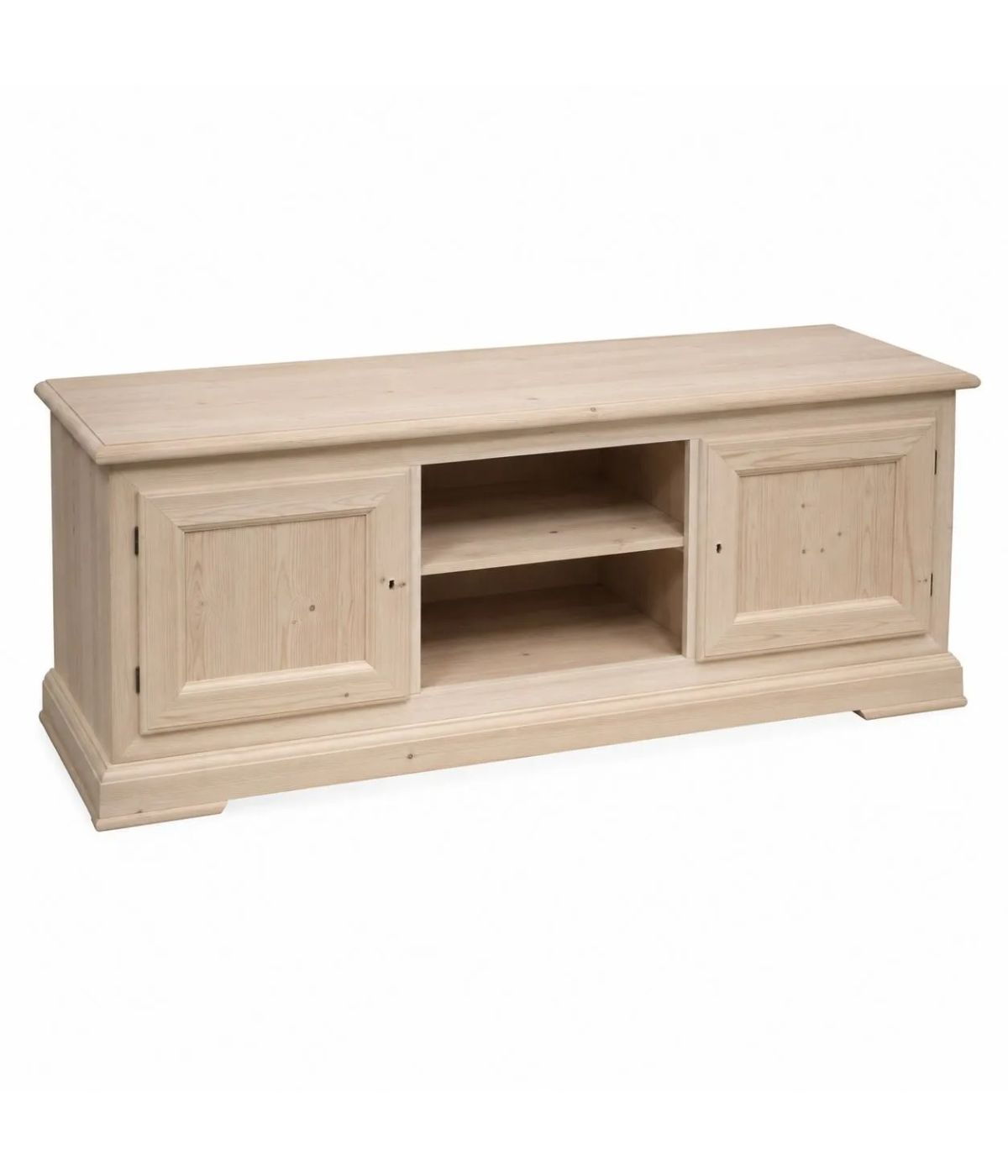 Porta tv 2 porte 1 vano a giorno Legno grezzo 162x51x61 (3128)