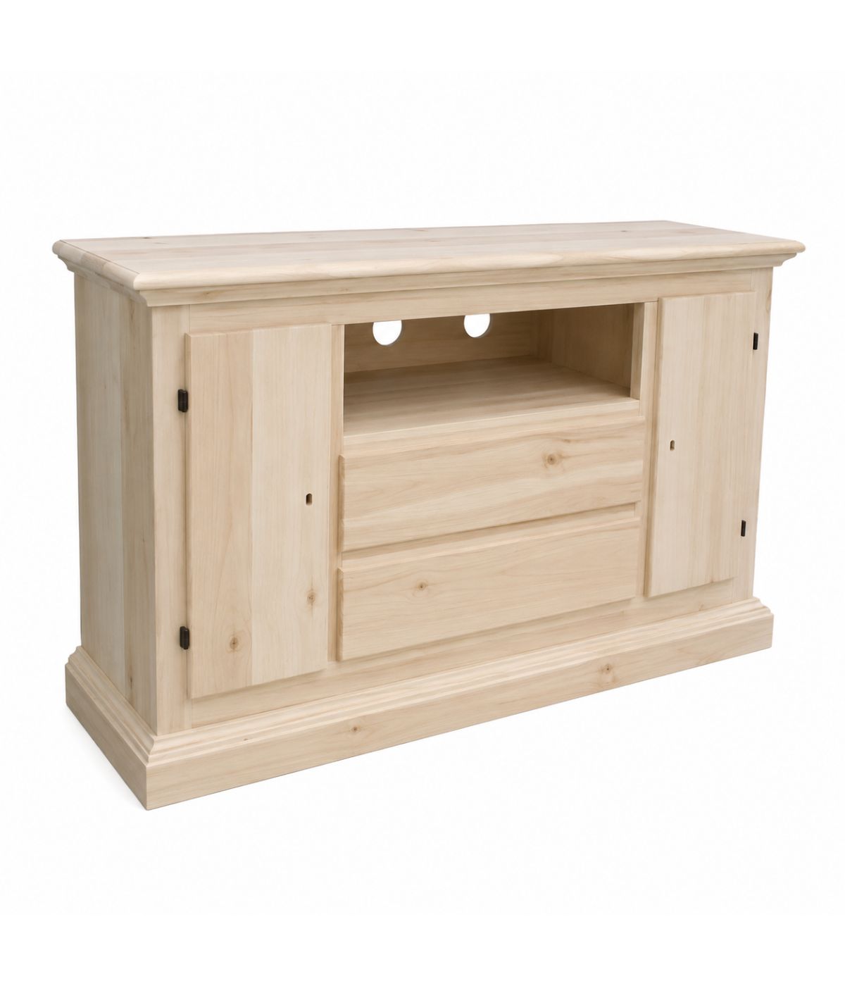Porta tv 2 porte 2 cassetti legno grezzo 110x45x68 (5001)