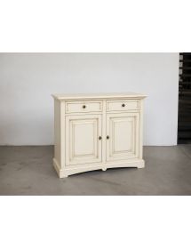 Credenza avorio shabby in legno di pioppo 117x46x96