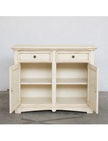 Credenza avorio shabby in legno di pioppo 117x46x96