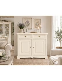 Credenza shabby 2 ante Legno avorio 117X46X96