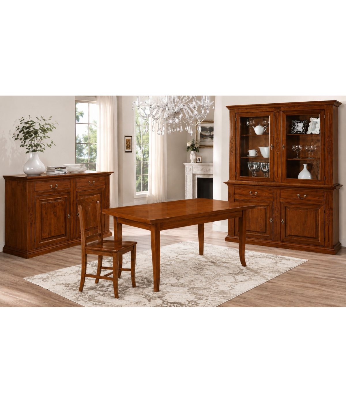 SOGGIORNO COMPLETO LEGNO ARTE POVERA FINITURA BASSANO