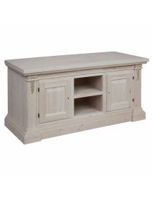 PORTA TV 2 PORTE IN LEGNO GREZZO ARTE POVERA  L.158 P.60 H.62 (401)