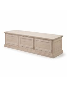 Porta tv 3 cassetti guide ammortizzate legno frassino grezzo 187x60x47
