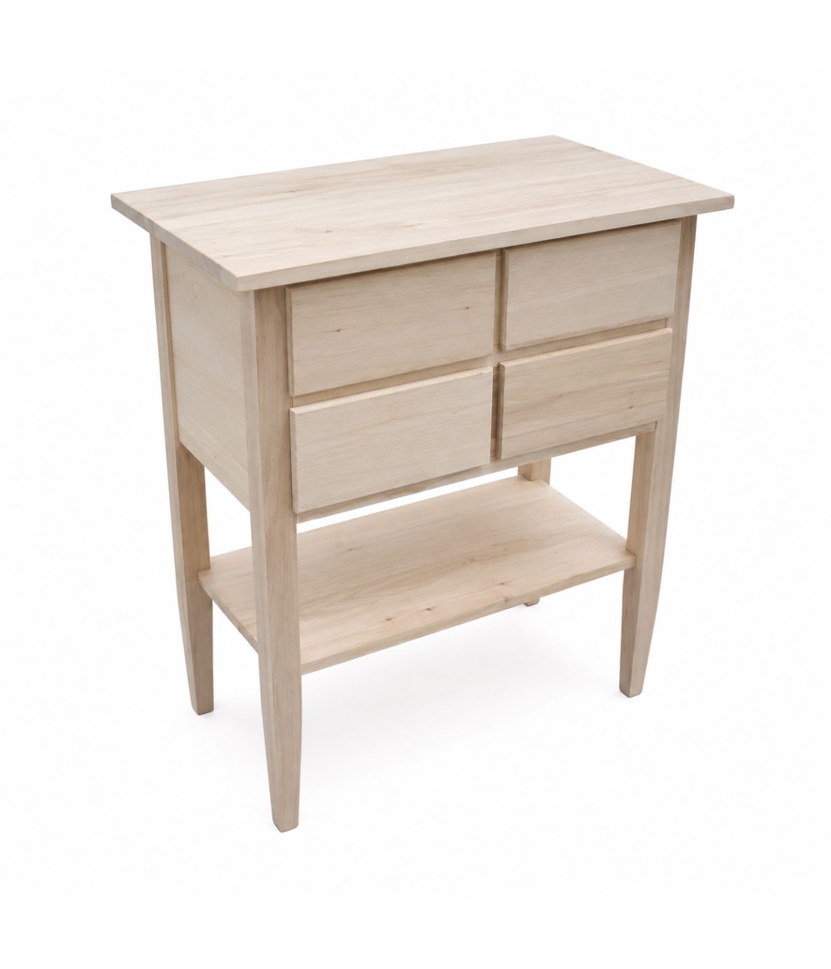 Porta tv 4 cassetti 1 ripiano legno grezzo 68x39x80 (972)