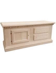 PORTA TV IN ELGNO 1 ANTA 2 CASSETTI GREZZO  L.141 P.50 H.61 (902)