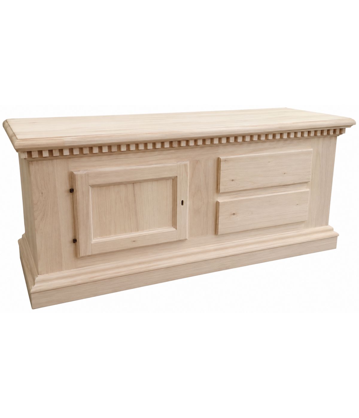 PORTA TV IN ELGNO 1 ANTA 2 CASSETTI GREZZO  L.141 P.50 H.61 (902)