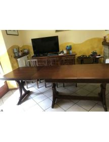 Soggiorno completo legno arte povera tinta noce