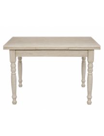 Tavolo Allungabile Legno Bianco anticato gamba tornita 100x70 120x80 140x80 160x85