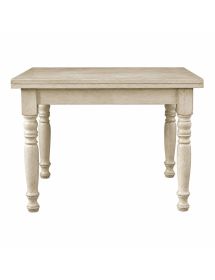 Tavolo  quadrato Allungabile Legno Bianco anticato gamba tornita 80x80 90x90 100x100