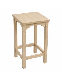 Tavolino Bar alto quadrato Legno abete grezzo 55x55x105 (6090)