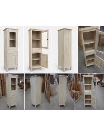 Vetrina 2 Porte 1 cassetto Legno Grezzo 54x45x150 (738)