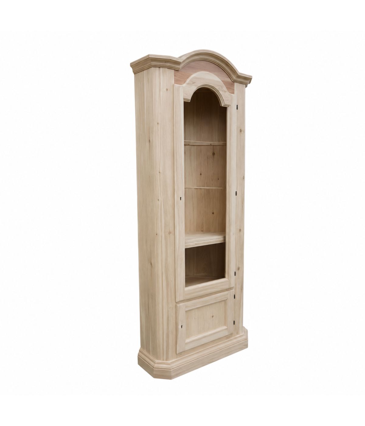 VETRINA AD ANGOLO 2 PORTE GREZZO IN LEGNO 55X55X185 (926)