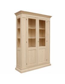 Vetrina classica 2 ante legno grezzo L.155 P.48 H.215