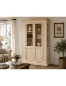 Vetrina classica 2 ante legno grezzo L.155 P.48 H.215