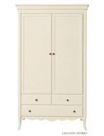Armadio legno 2 porte 3 cassetti legno shabby vari colori 110X55X19...