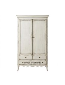 Armadio legno 2 porte 3 cassetti legno shabby vari colori 110X55X19...
