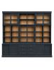 libreria parete attrezzata contemporanea legno abete bicolore 285x46x255