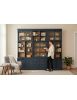 libreria parete attrezzata contemporanea legno abete bicolore 285x46x255