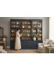 libreria parete attrezzata contemporanea legno abete bicolore 285x46x255