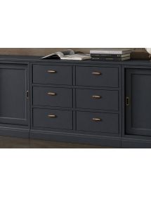 libreria parete attrezzata contemporanea legno abete bicolore 285x46x255