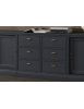 libreria parete attrezzata contemporanea legno abete bicolore 285x46x255