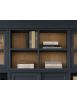 libreria parete attrezzata contemporanea legno abete bicolore 285x46x255