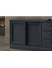 libreria parete attrezzata contemporanea legno abete bicolore 285x46x255