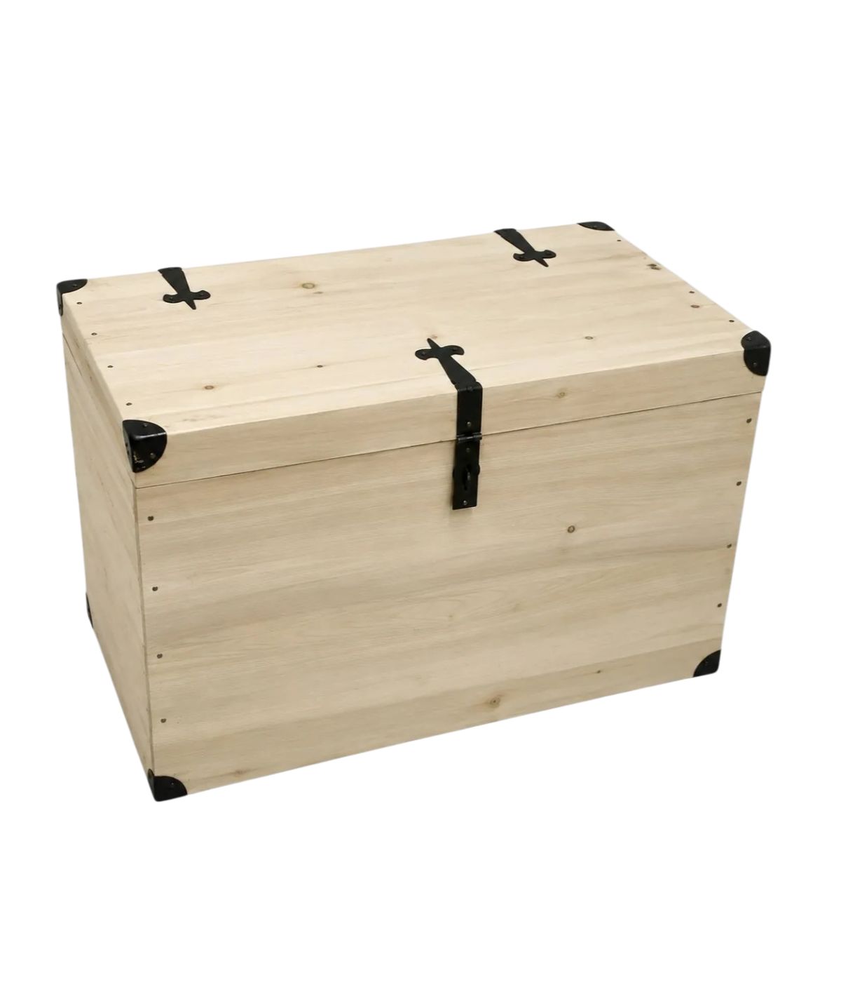 CASSAPANCA BAULE IN LEGNO GREZZA L.80 P.45 H.50 (543)