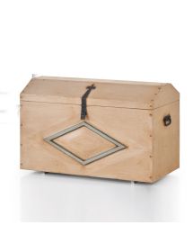 CASSAPANCA BAULE IN LEGNO GREZZA L.94 P.47 H.60 (815)