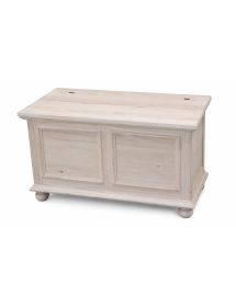 Cassapanca arte povera in legno grezza 100x44x51