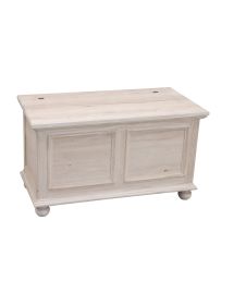 Cassapanca arte povera in legno grezza 100x44x51