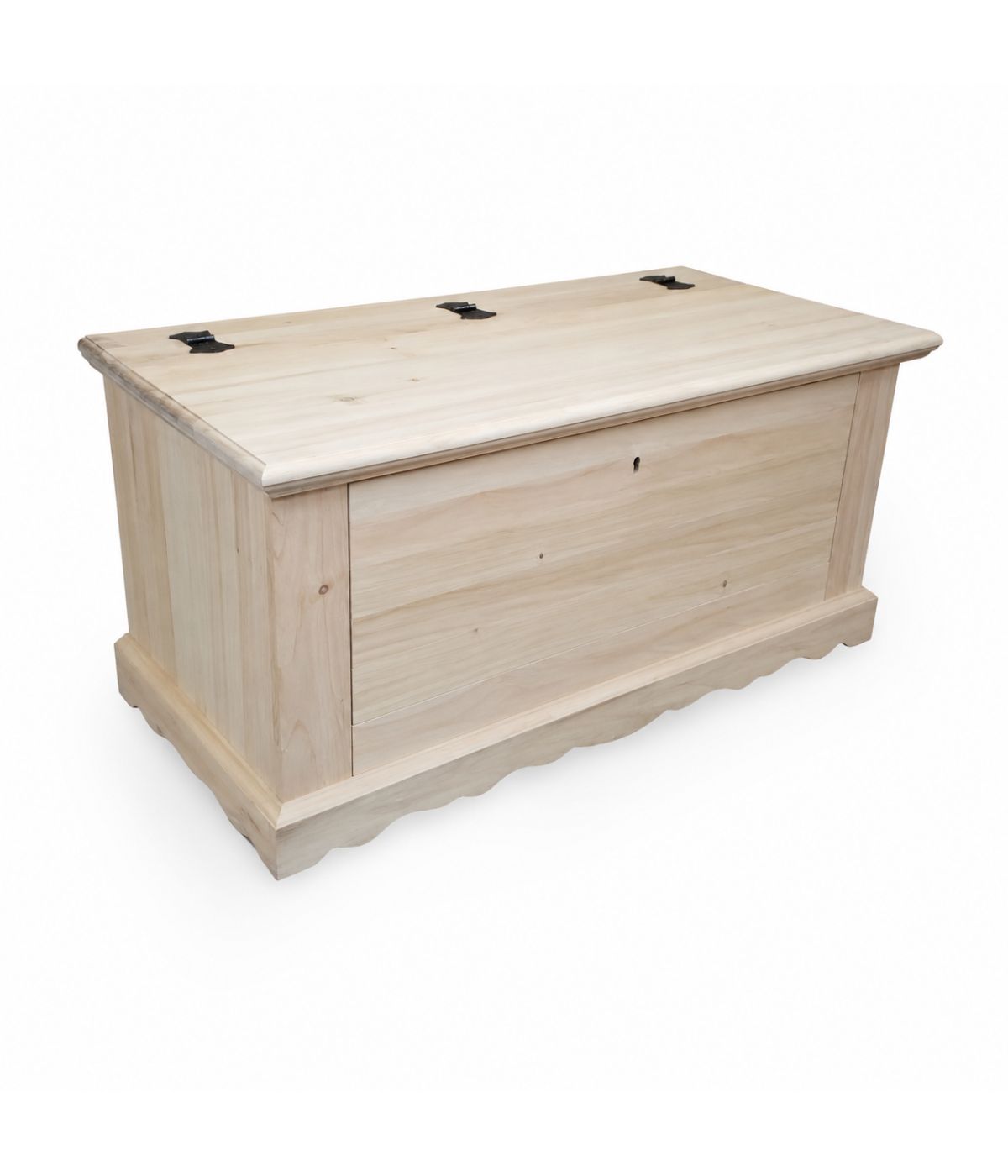 CASSAPANCA DOPPIA APERTURA CLASSICA IN LEGNO GREZZA L.100 P.43 H.50 (716)