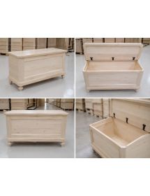 CASSAPANCA IN LEGNO GREZZA L.120 P.45 H.59 (956)