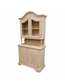 CRISTALLIERA CLASSICA IN LEGNO 2 ANTE CAPPELLO SAGOMATO GREZZO l.114 p.49 h.215 (2139+2140)
