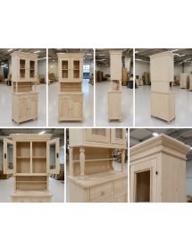 Cristalliera in legno 2 Ante Arte Povera grezza 82x43x205 (1116+1117)